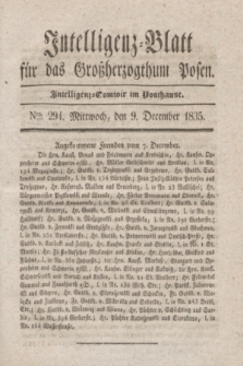 Intelligenz-Blatt für das Großherzogthum Posen. 1835, Nro. 294 (9 December)