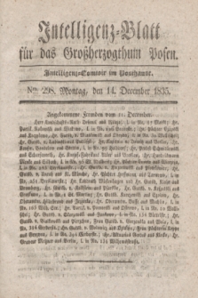 Intelligenz-Blatt für das Großherzogthum Posen. 1835, Nro. 298 (14 December)