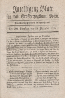 Intelligenz-Blatt für das Großherzogthum Posen. 1835, Nro. 299 (15 December)