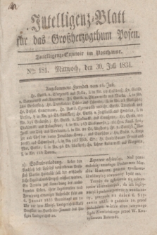 Intelligenz-Blatt für das Großherzogthum Posen. 1834, Nro. 181 (30 Juli)