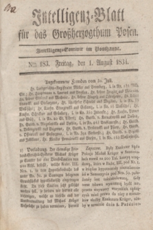 Intelligenz-Blatt für das Großherzogthum Posen. 1834, Nro. 183 (1 August)