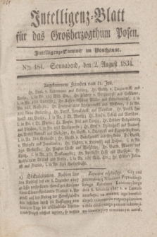 Intelligenz-Blatt für das Großherzogthum Posen. 1834, Nro. 184 (2 August)