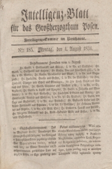 Intelligenz-Blatt für das Großherzogthum Posen. 1834, Nro. 185 (4 August)