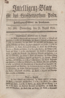 Intelligenz-Blatt für das Großherzogthum Posen. 1834, Nro. 200 (21 August) + dod.