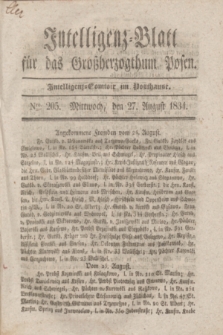 Intelligenz-Blatt für das Großherzogthum Posen. 1834, Nro. 205 (27 August)