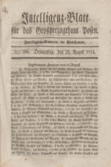 Intelligenz-Blatt für das Großherzogthum Posen. 1834, Nro. 206 (28 August)