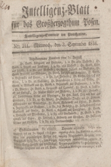 Intelligenz-Blatt für das Großherzogthum Posen. 1834, Nro. 211 (3 September)