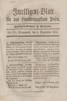 Intelligenz-Blatt für das Großherzogthum Posen. 1834, Nro. 214 (6 September)