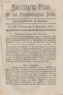 Intelligenz-Blatt für das Großherzogthum Posen. 1834, Nro. 216 (9 September)