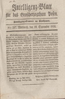 Intelligenz-Blatt für das Großherzogthum Posen. 1834, Nro. 217 (10 September)