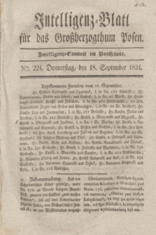Intelligenz-Blatt für das Großherzogthum Posen. 1834, Nro. 224 (18 September)