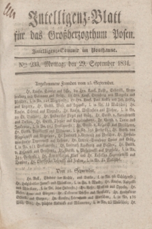 Intelligenz-Blatt für das Großherzogthum Posen. 1834, Nro. 233 (29 September)