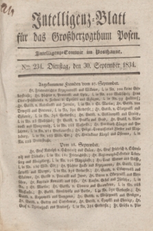 Intelligenz-Blatt für das Großherzogthum Posen. 1834, Nro. 234 (30 September)