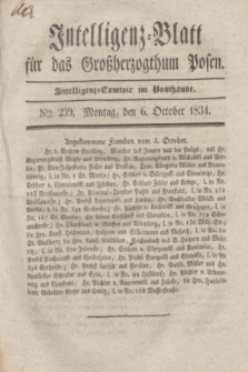 Intelligenz-Blatt für das Großherzogthum Posen. 1834, Nro. 239 (6 October)