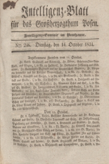 Intelligenz-Blatt für das Großherzogthum Posen. 1834, Nro. 246 (14 October)