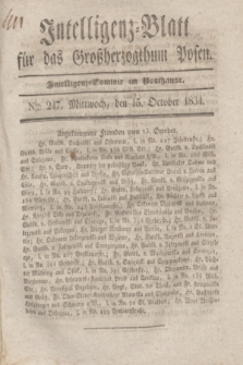 Intelligenz-Blatt für das Großherzogthum Posen. 1834, Nro. 247 (15 October)