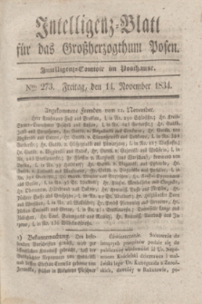 Intelligenz-Blatt für das Großherzogthum Posen. 1834, Nro. 273 (14 November) + dod.