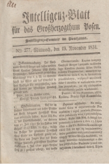 Intelligenz-Blatt für das Großherzogthum Posen. 1834, Nro. 277 (19 November)