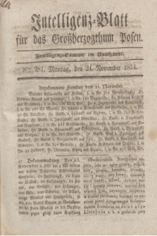 Intelligenz-Blatt für das Großherzogthum Posen. 1834, Nro. 281 (24 November)