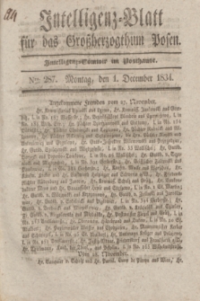 Intelligenz-Blatt für das Großherzogthum Posen. 1834, Nro. 287 (1 December)