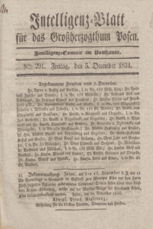 Intelligenz-Blatt für das Großherzogthum Posen. 1834, Nro. 291 (5 December)