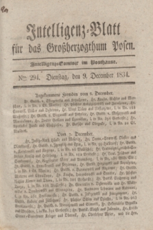 Intelligenz-Blatt für das Großherzogthum Posen. 1834, Nro. 294 (9 December)