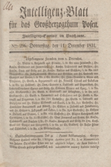 Intelligenz-Blatt für das Großherzogthum Posen. 1834, Nro. 296 (11 December)