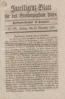 Intelligenz-Blatt für das Großherzogthum Posen. 1834, Nro. 298 (13 December)
