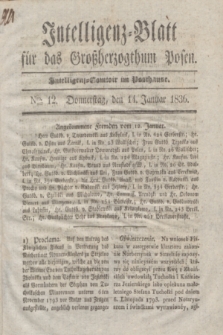 Intelligenz-Blatt für das Großherzogthum Posen. 1836, Nro. 12 (14 Januar)