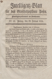 Intelligenz-Blatt für das Großherzogthum Posen. 1836, Nro. 43 (19 Februar)