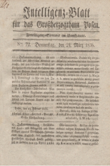 Intelligenz-Blatt für das Großherzogthum Posen. 1836, Nro. 72 (24 März)