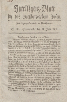 Intelligenz-Blatt für das Großherzogthum Posen. 1836, Nro. 140 (11 Juni)