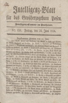 Intelligenz-Blatt für das Großherzogthum Posen. 1836, Nro. 151 (24 Juni) + dod.