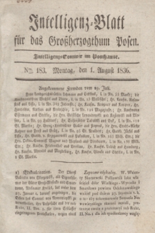 Intelligenz-Blatt für das Großherzogthum Posen. 1836, Nro. 183 (1 August)