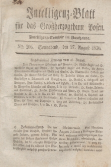 Intelligenz-Blatt für das Großherzogthum Posen. 1836, Nro. 206 (27 August) + dod.