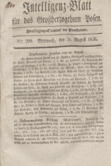 Intelligenz-Blatt für das Großherzogthum Posen. 1836, Nro. 209 (31 August) + dod.