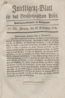 Intelligenz-Blatt für das Großherzogthum Posen. 1836, Nro. 225 (19 September) + dod.