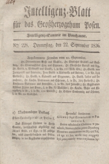 Intelligenz-Blatt für das Großherzogthum Posen. 1836, Nro. 228 (22 September)