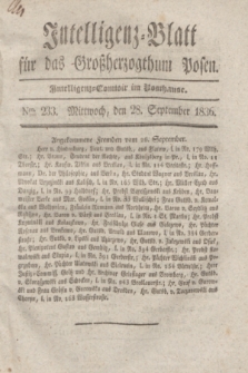 Intelligenz-Blatt für das Großherzogthum Posen. 1836, Nro. 233 (28 September)