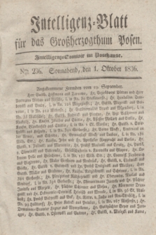 Intelligenz-Blatt für das Großherzogthum Posen. 1836, Nro. 236 (1 Oktober) + dod.