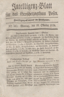 Intelligenz-Blatt für das Großherzogthum Posen. 1836, Nro. 243 (10 Oktober) + dod.