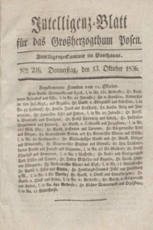 Intelligenz-Blatt für das Großherzogthum Posen. 1836, Nro. 246 (13 Oktober) + dod.