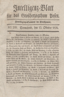 Intelligenz-Blatt für das Großherzogthum Posen. 1836, Nro. 248 (15 Oktober)