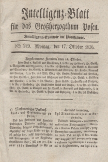 Intelligenz-Blatt für das Großherzogthum Posen. 1836, Nro. 249 (17 Oktober)