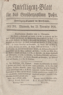 Intelligenz-Blatt für das Großherzogthum Posen. 1836, Nro. 281 (23 November)