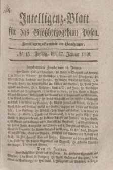 Intelligenz-Blatt für das Großherzogthum Posen. 1840, № 15 (17 Januar)