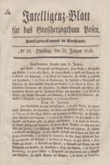 Intelligenz-Blatt für das Großherzogthum Posen. 1840, № 18 (21 Januar)