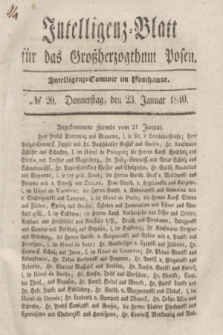 Intelligenz-Blatt für das Großherzogthum Posen. 1840, № 20 (23 Januar)