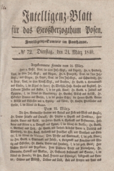 Intelligenz-Blatt für das Großherzogthum Posen. 1840, № 72 (24 März) + dod.