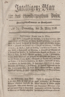 Intelligenz-Blatt für das Großherzogthum Posen. 1840, № 74 (26 März)